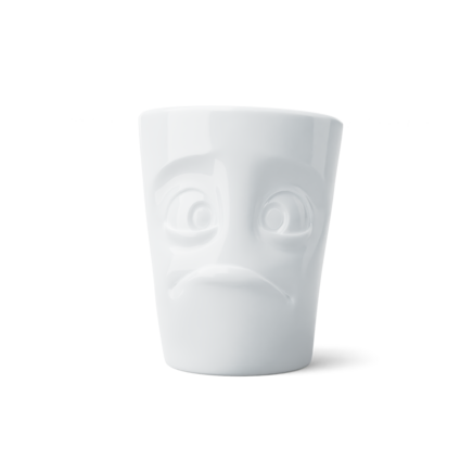Mug con manico "Sconcertato" Bianco, 350 ml