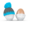 Cappello per uovo turchese/grigio