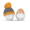 Cappello per uovo grigio arancione