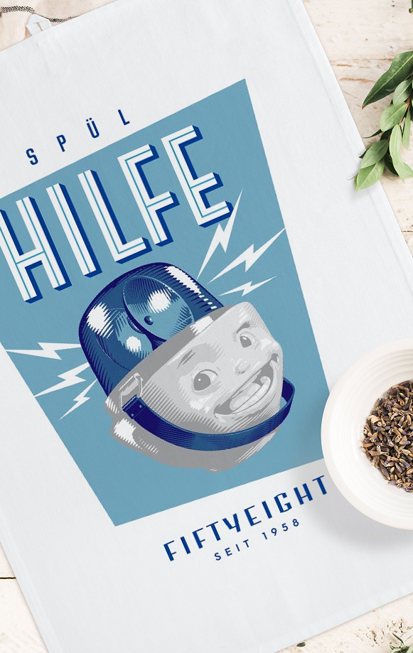  But let's get back to our story. It all happened like this: A while ago, we explored dish towels as a new category. And during numerous attempts to imprint our fine porcelain onto cotton cloth, there was some breakage with all the energy released in the process. We also created a rupture in the space-time continuum with a wormhole; a tunnel between two parallel universes within the multiverse. ​​​​​​​As it turned out, in that parallel universe our company had already been founded in 1958 and the VINTAGE EDITION was a natural part of the product line. 