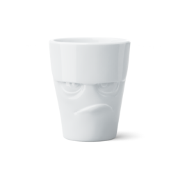 Mug con manico "Scontroso" bianco, 350 ml