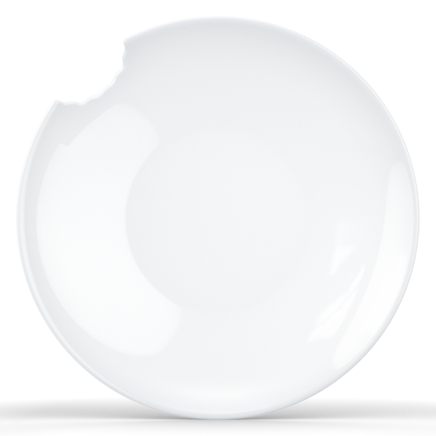 Piatto fondo con morso bianco, set di 2 (24 cm) Piatto fondo con morso bianco, set di 2 (24 cm)