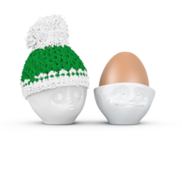 Egg cup hat winter - white/green Egg cup hat winter - white/green