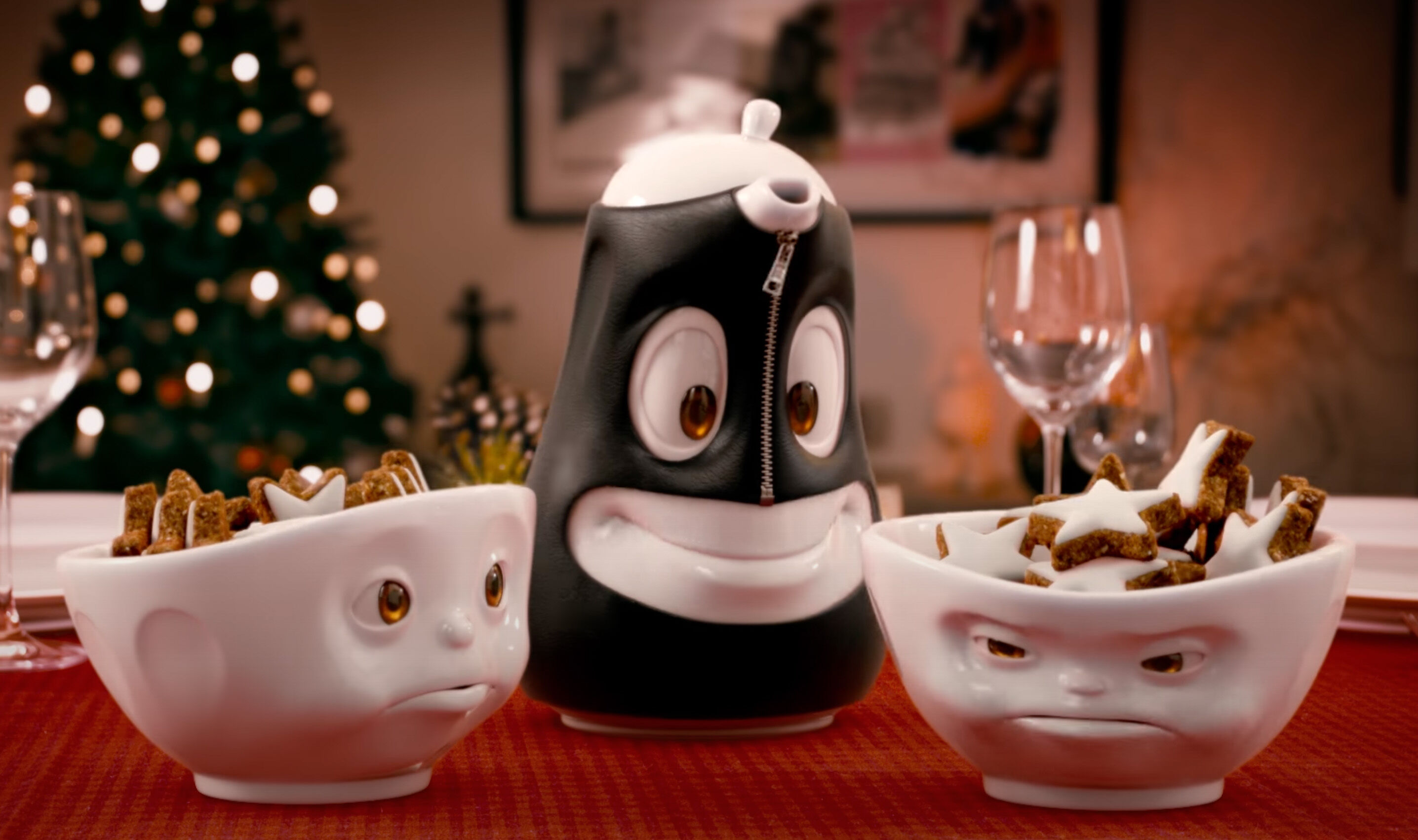 Even though some sayings can be translated into English, the perception of what is funny and not funny greatly varies from culture to culture. That's why we also work with local comedians to strike the right tone. We spoke to a comedian in England about how we could "translate" our stories and our humour. The Brits ( see film here )have a notoriously dark humour and we were very curious. What happened next was so crazy that even we didn't dare to do it.